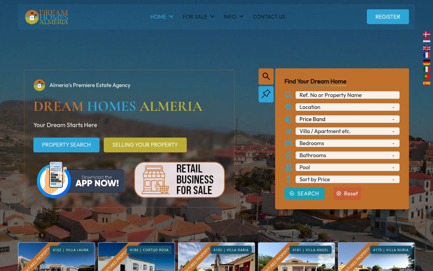 Dream Homes Almeria · HOMEPAGE_SCREENSHOT
