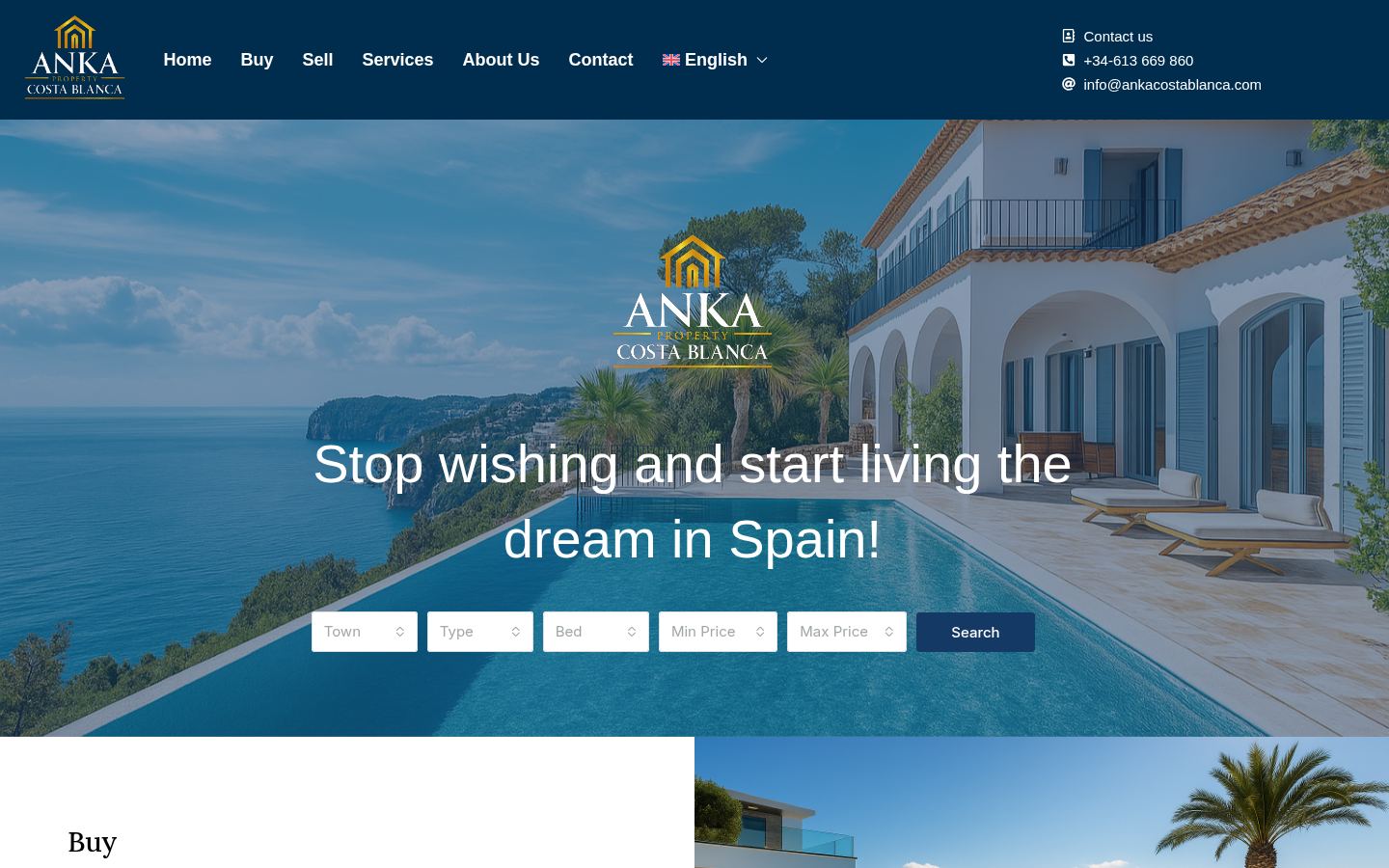 Anka Property Costa Blanca &middot; HOMEPAGE_SCREENSHOT