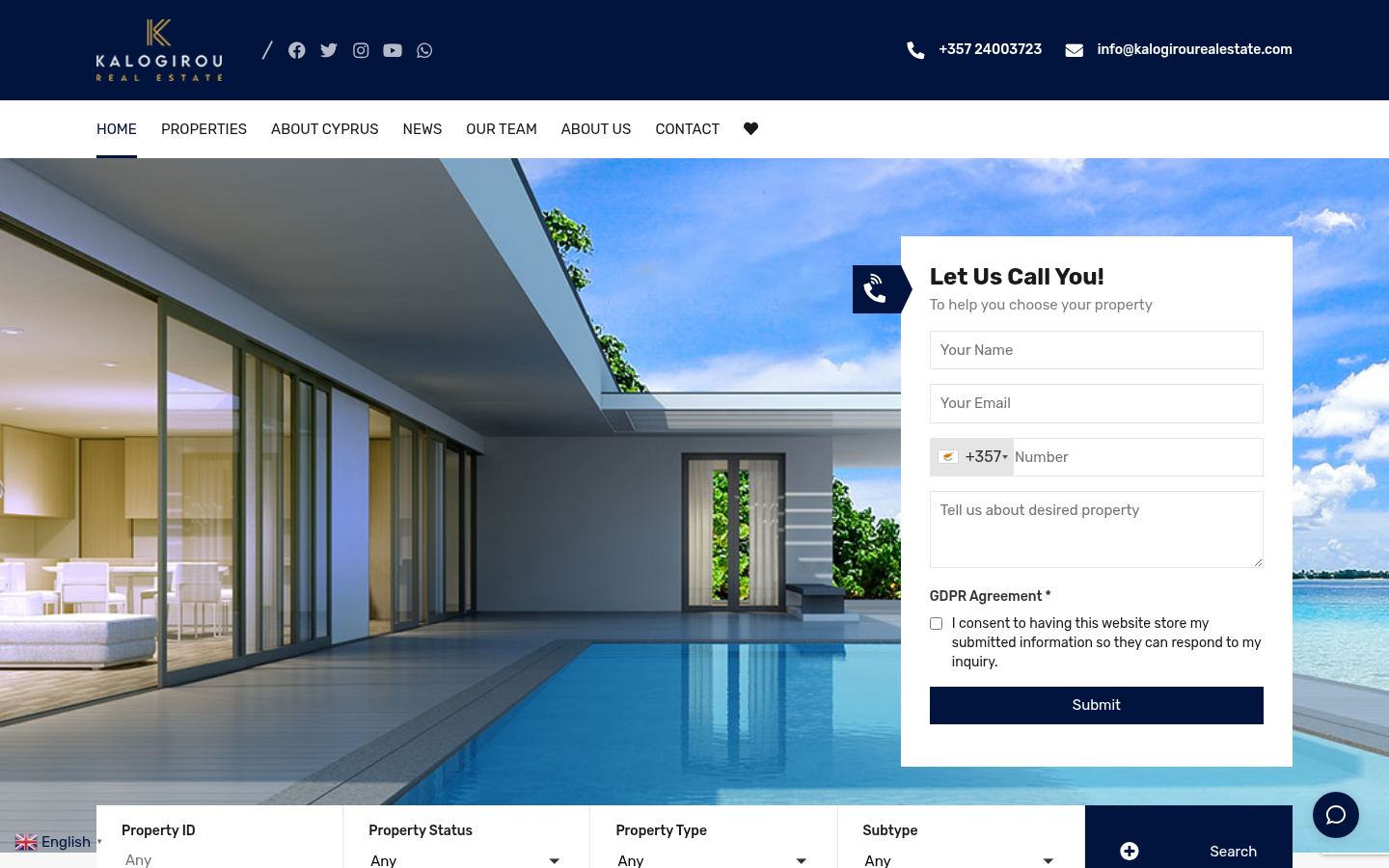 Kalogirou Real Estate · HOMEPAGE_SCREENSHOT