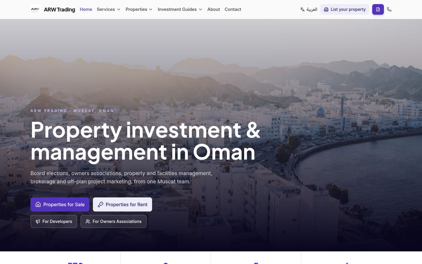 ARW Trading &middot; HOMEPAGE_SCREENSHOT