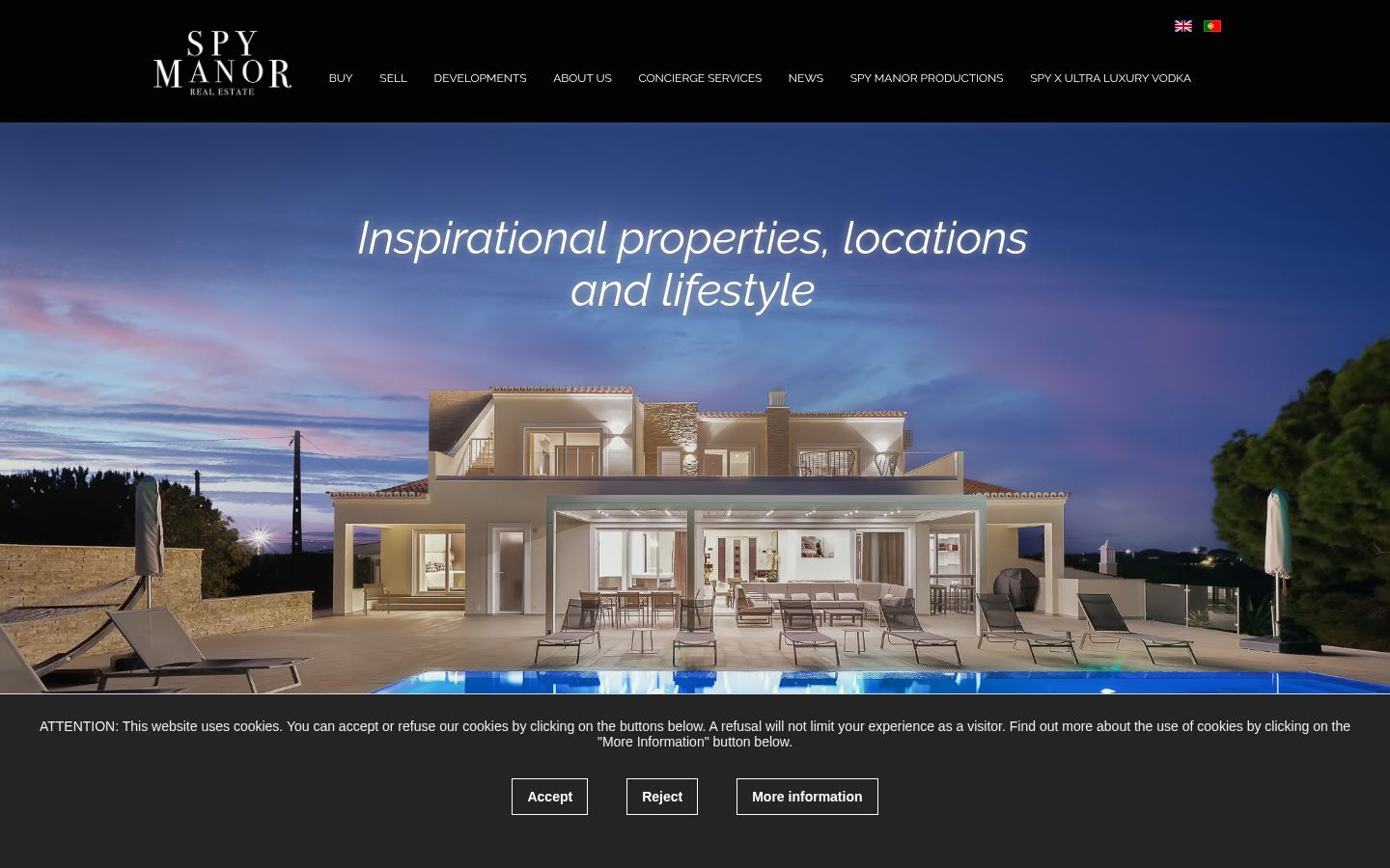 Spy Manor Real Estate · HOMEPAGE_SCREENSHOT
